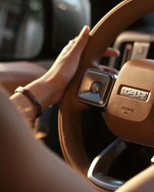 Leather-wrapped wheel